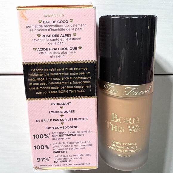 Too Faced Born This Way Foundation, 1 fl oz/ 30ml Caramel NIB - Picture 4 of 8
